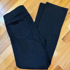 NYDJ Womens Black Pull On Straight High Rise Stretch Denim Lift Tuck Jeans - L